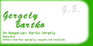 gergely bartko business card
